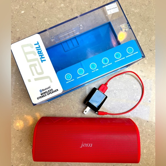 Jam Portable Audio & Video Jam Wireless Speaker In Fun Red Color